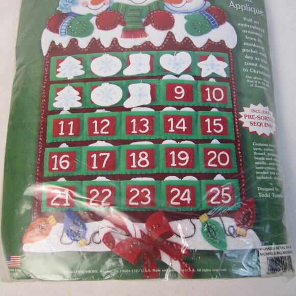 Dimensions Feltworks Snow Friends Advent Calendar Kit #8118 - NEW (Other) - Picture 3 of 8